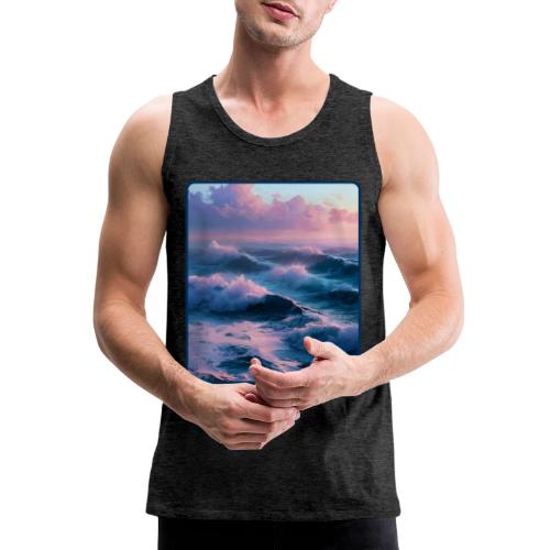 Dreamy Pastel Ocean Sunset Art - Men's Premium Tank