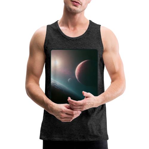 Deep Space Planet Horizon Art - Men's Premium Tank