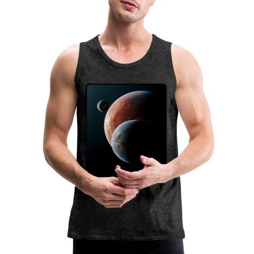 Three Planets Deep Space Design - Men's Premium Tank