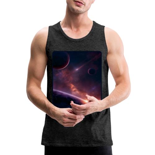 Cosmic Sunset Nebula Space Art - Men's Premium Tank
