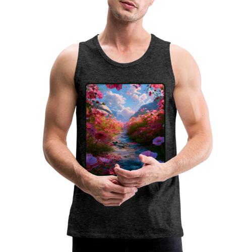 Dreamy Cosmos Valley Landscape Art - Men's Premium Tank