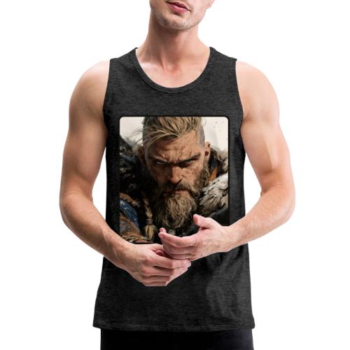 Fierce Viking Warrior Portrait - Men's Premium Tank