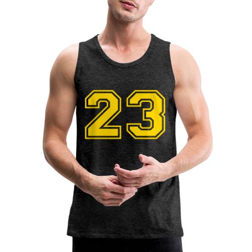 Number 23 in a classic athletic collegiate font - Men's Premium Tank