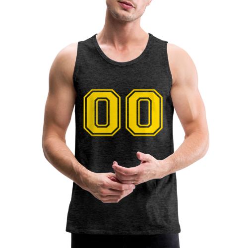 Number 00 in a classic athletic collegiate font - Men's Premium Tank