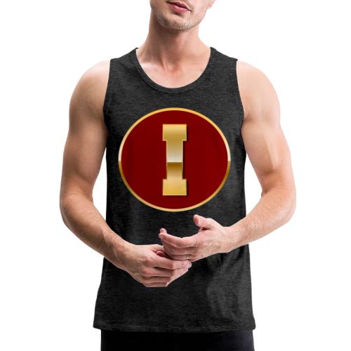 Letter I – Capital Varsity Alphabet Monogram - Men's Premium Tank