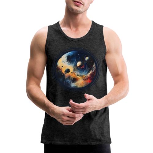 Chaotic Color Planets - Men's Premium Tank