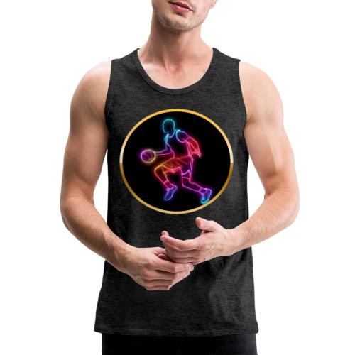 Basketball: Neon Dribble Pulse - Men's Premium Tank