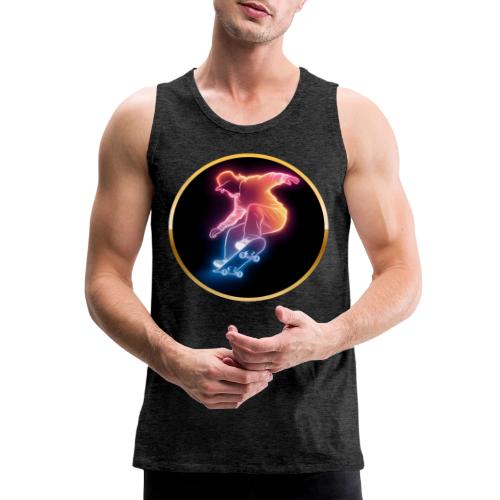 Skateboarding: Golden Trick Rider - Men's Premium Tank