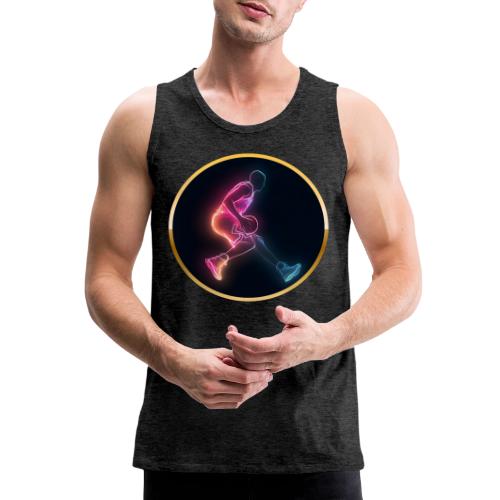 Basketball: Golden Court Glow - Men's Premium Tank