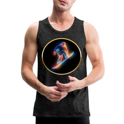 Golden Neon Snowboard - Men's Premium Tank