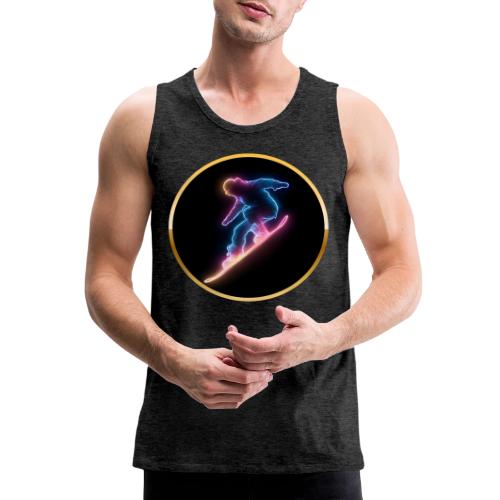 Snowboarding: Neon Snow Drift - Men's Premium Tank