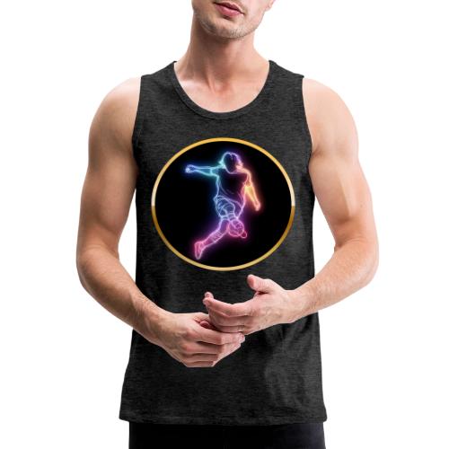 Soccer: Neon Goal Fusion - Men's Premium Tank