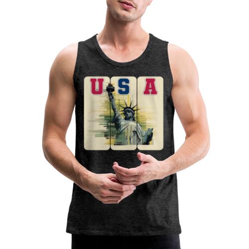 Art illustration of the Statue of Liberty - Men's Premium Tank