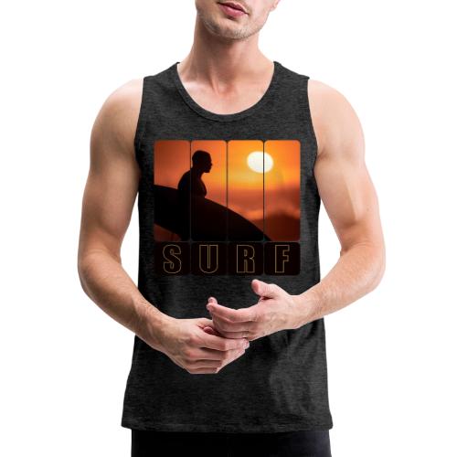Surfing: Sunset Surf Panels - Men's Premium Tank