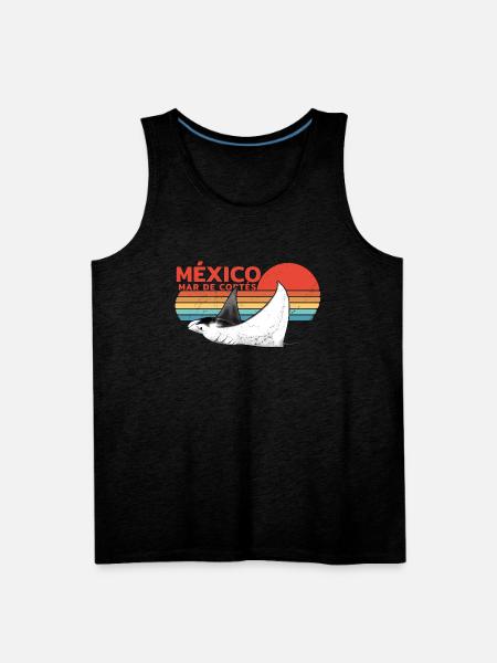 Mexico Manta Ray - Men's Premium Tank - charcoal grey