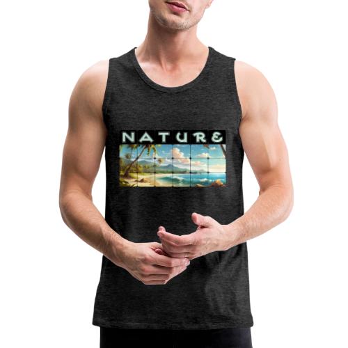 Nature: Sun-Kissed Shore - Men's Premium Tank