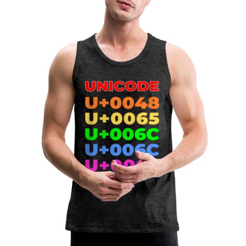 Hello, in unicode - Men's Premium Tank