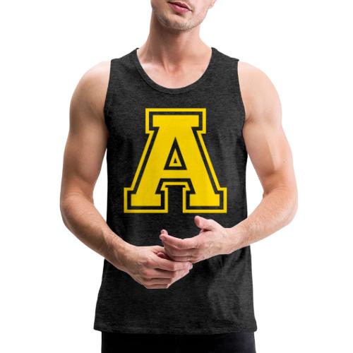 Letter A – Capital Athletic Alphabet Monogram - Men's Premium Tank