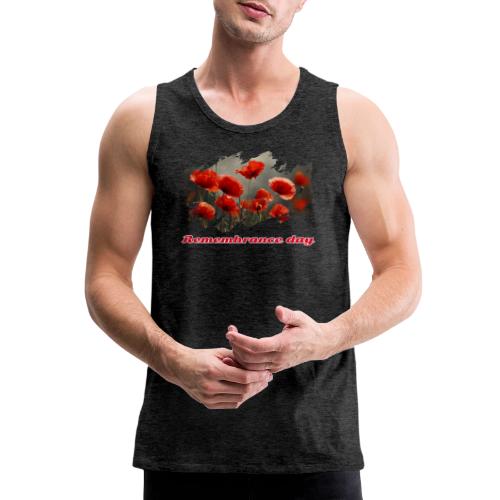 Remembrance Day with poppies - Men's Premium Tank