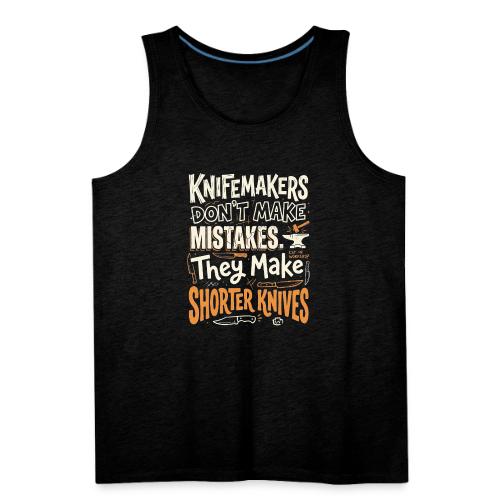 Knifemakers Don't Make Mistakes - Funny Bladesmith - Men's Premium Tank