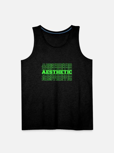 Neon Green Aesthetic - Men's Premium Tank - charcoal grey