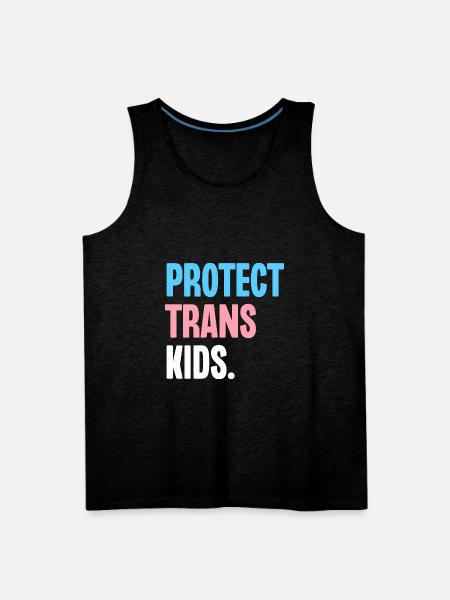Protect Trans Kids - Men's Premium Tank - charcoal grey