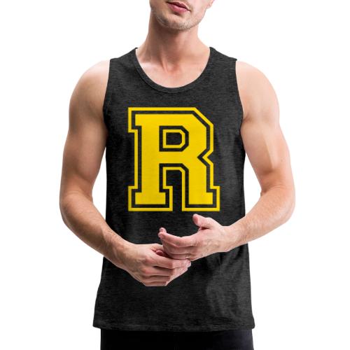 Letter R – Capital Athletic Alphabet Monogram - Men's Premium Tank