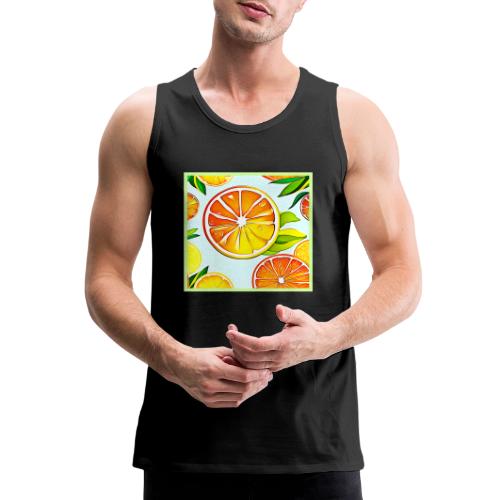 Orange Slice: Citrus Art - Men's Premium Tank