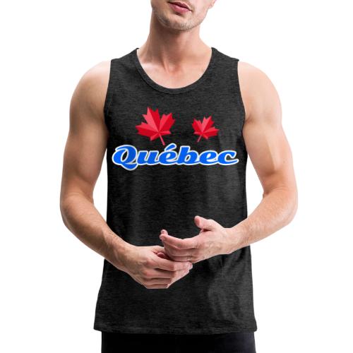 Québec with two red maple leaves - Men's Premium Tank