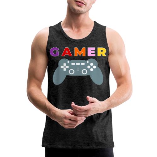 Colorful Gamer Controller Graphic - Men's Premium Tank