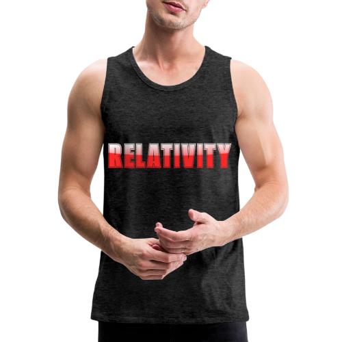 Relativity Science Typography Design - Men's Premium Tank