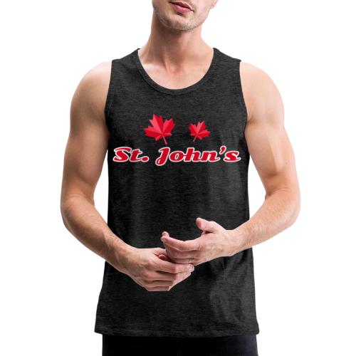 St. John's with two red maple leaves - Men's Premium Tank