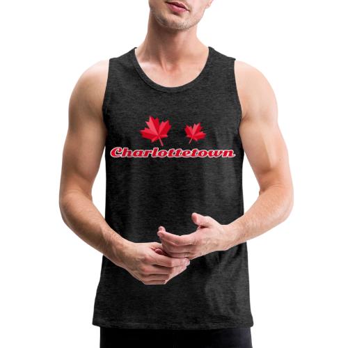 Charlottetown with two red maple leaves - Men's Premium Tank