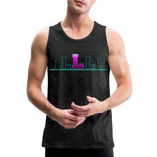 Letter L – Capital Varsity Alphabet Monogram - Men's Premium Tank