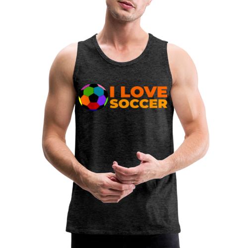 I Love Soccer - Men's Premium Tank