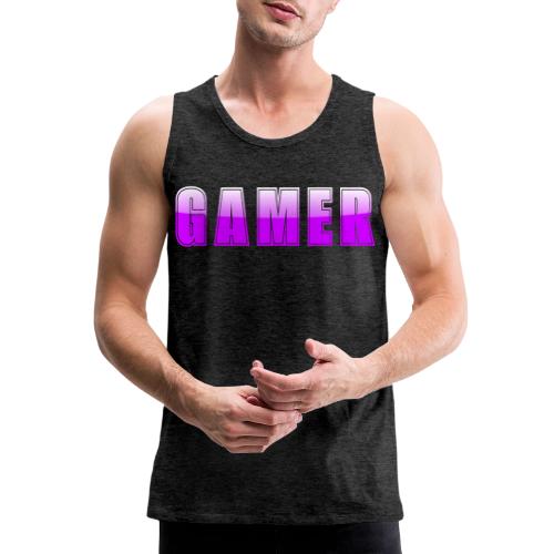 Gamer Purple Glossy Collegiate Design - Men's Premium Tank