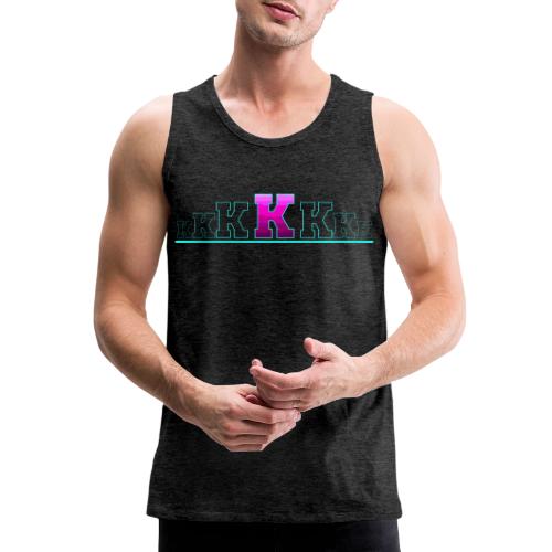 Letter K – Capital Varsity Alphabet Monogram - Men's Premium Tank