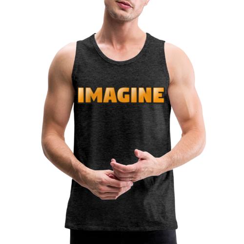 Imagine Word Art – Creative Gradient Design - Men's Premium Tank