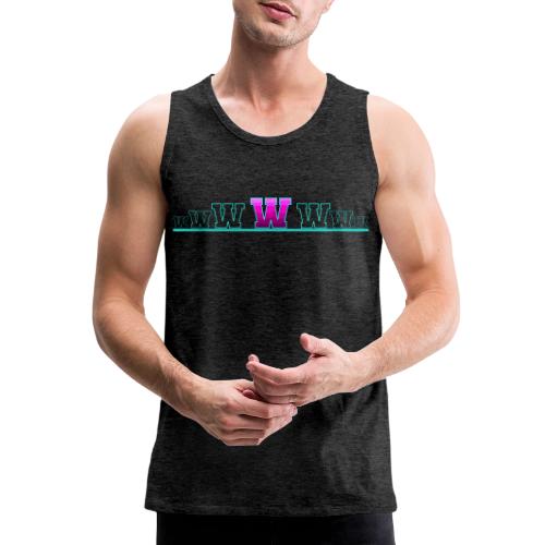 Letter W – Capital Varsity Alphabet Monogram - Men's Premium Tank
