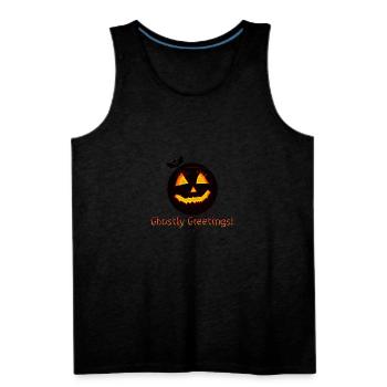 Pumpkin Halloween - Men's Premium Tank - charcoal grey - Front