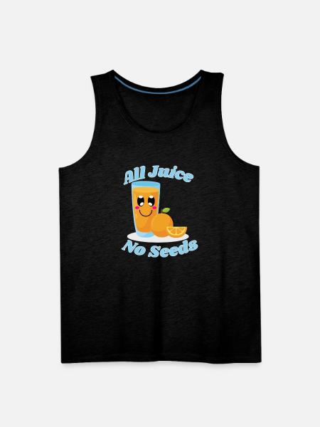 All juice no seeds - Men's Premium Tank - charcoal grey