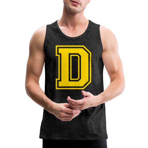 Letter D – Capital Athletic Alphabet Monogram - Men's Premium Tank