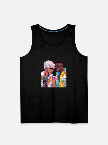 Anime Heart Skips Beats - Men's Premium Tank - charcoal grey
