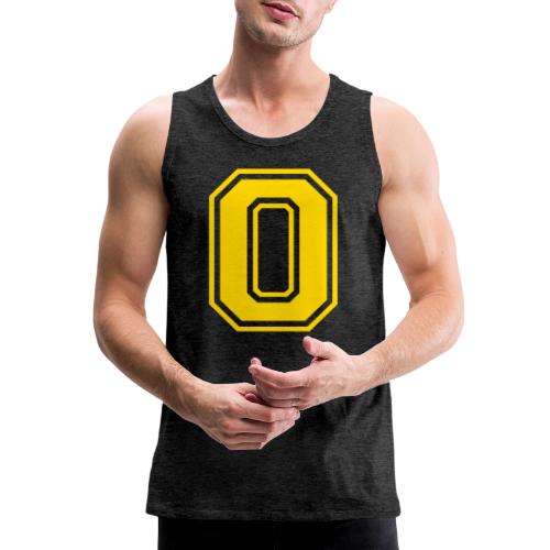 Letter O – Capital Athletic Alphabet Monogram - Men's Premium Tank
