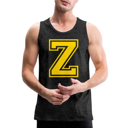 Letter Z – Capital Athletic Alphabet Monogram - Men's Premium Tank