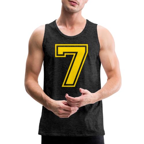 Number 7 in a classic athletic collegiate font - Men's Premium Tank