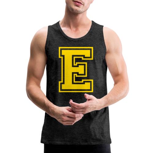 Letter E – Capital Athletic Alphabet Monogram - Men's Premium Tank