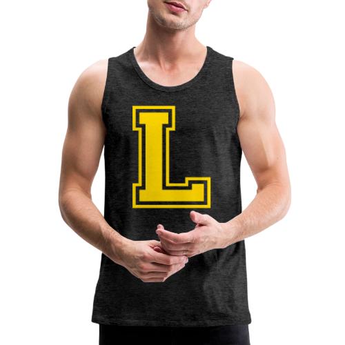 Letter L – Capital Athletic Alphabet Monogram - Men's Premium Tank