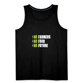 No Farmers No Food No Future Farmer - Men's Premium Tank - charcoal grey - Front