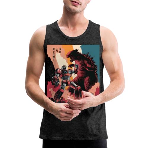 Steel vs Scales: Mecha vs Monster Battle Design - Men's Premium Tank